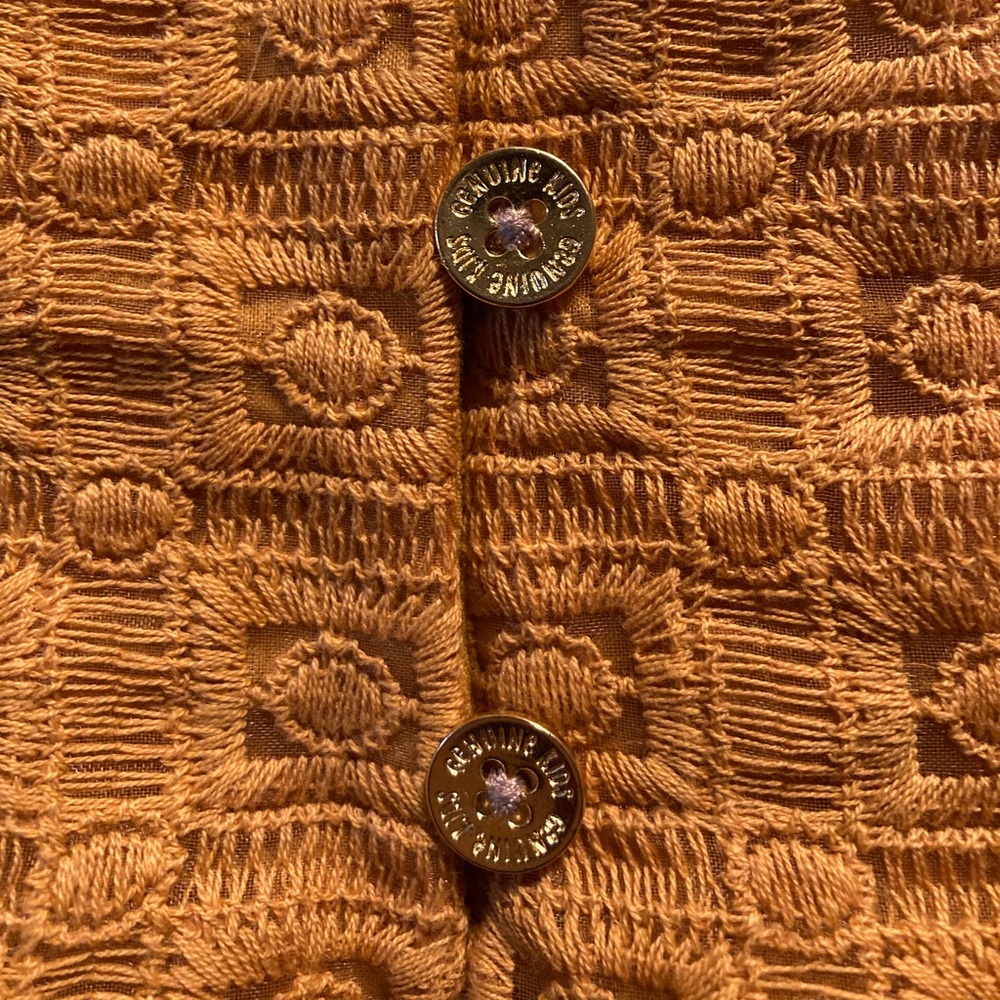 Oshkosh Autumn Yellow Brocade Top Sleeveless Top/Tunic - Picture 10 of 12